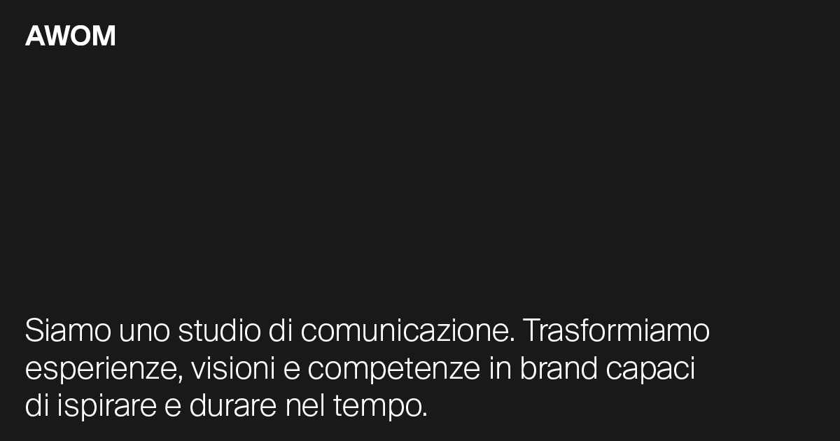 Sito web per azienda manifatturiera | AWOM